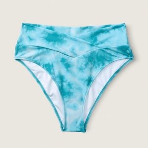 Cross over high waist bikini bottom
